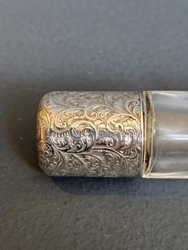 Victorian Sampson Mordan Silver Smelling Salts and Perfume Bottle - Image 2
