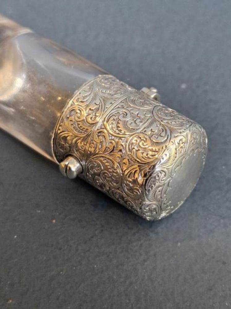 Victorian Sampson Mordan Silver Smelling Salts and Perfume Bottle - Image 3
