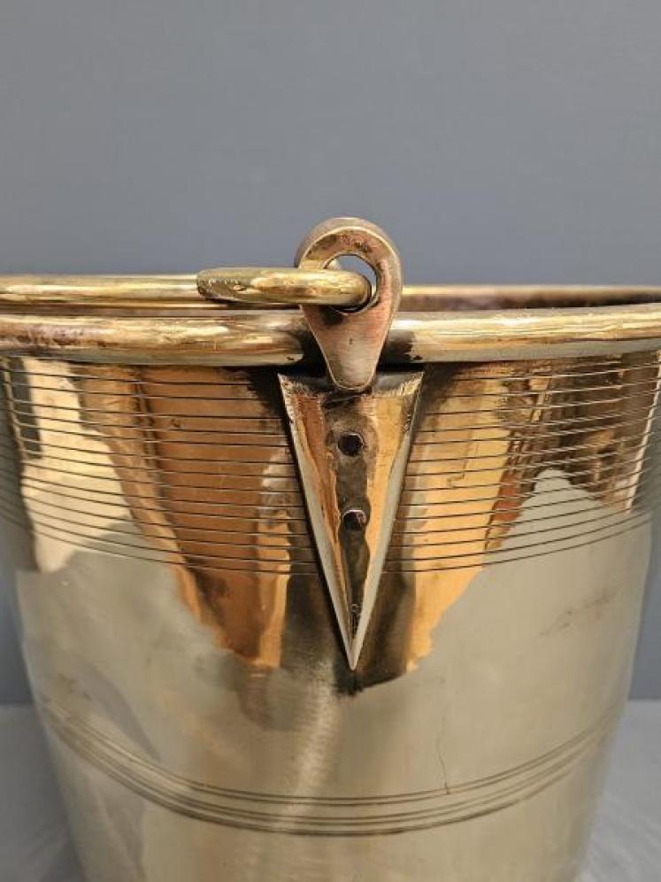 Early Victorian Brass Campaign Bucket - Image 5