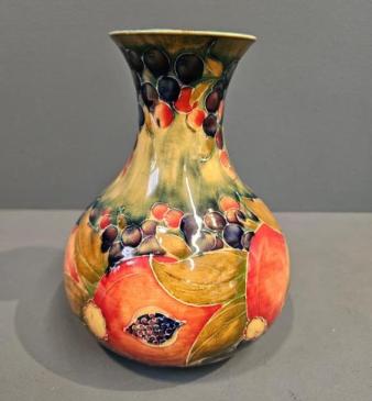 Moorcroft Liberty's Green Pomegranate Vase