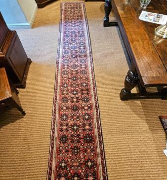 12 Foot Persian Pure Wool Runner Rug