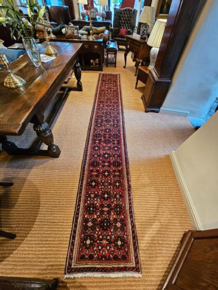 12 Foot Persian Pure Wool Runner Rug - Image 6