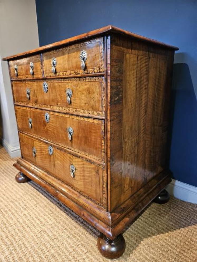 William & Mary Walnut Chest - Image 3