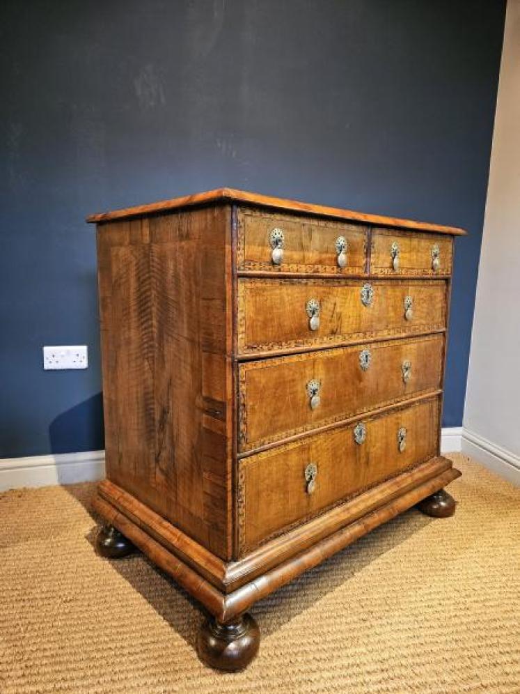 William & Mary Walnut Chest - Image 7