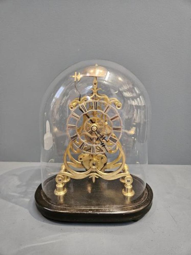 Victorian Skeleton Clock with Passing Strike - Image 1