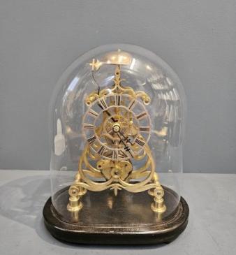 Victorian Skeleton Clock with Passing Strike