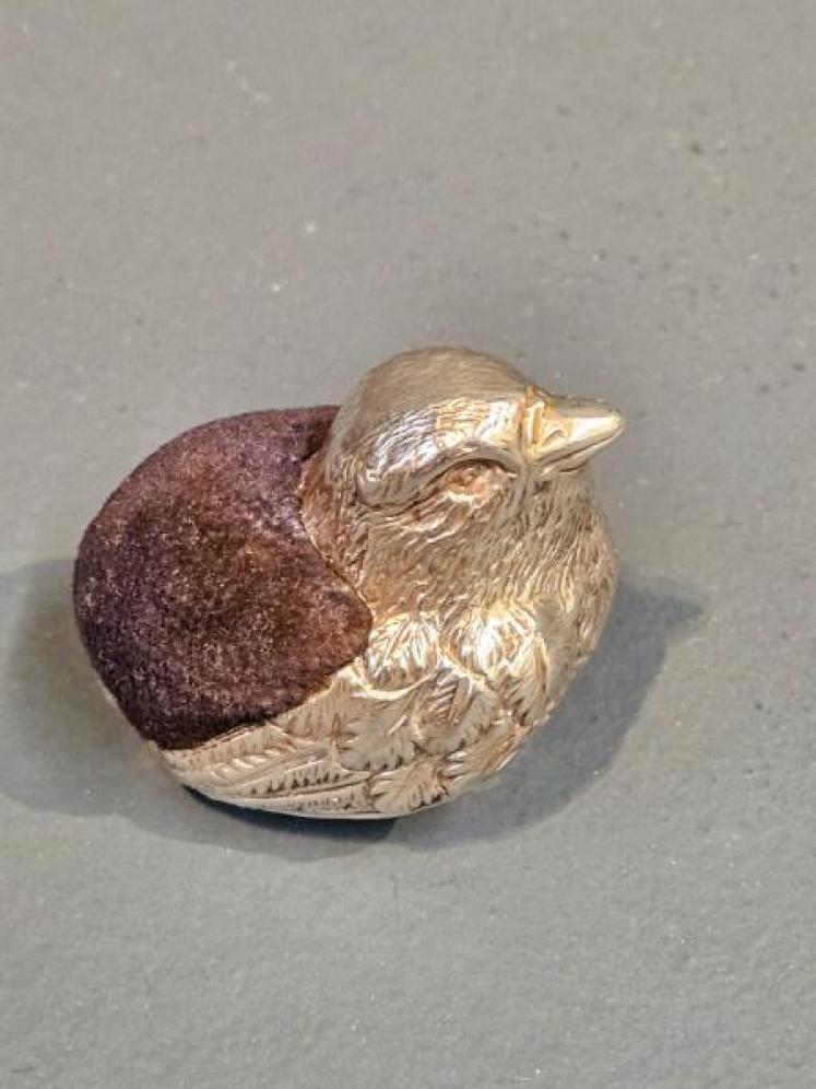 Edwardian Silver Chick Pin Cushion - Image 3