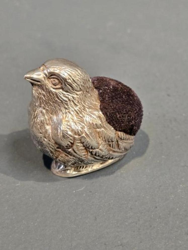 Edwardian Silver Chick Pin Cushion - Image 5