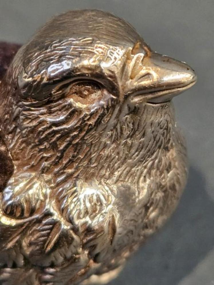 Edwardian Silver Chick Pin Cushion - Image 6