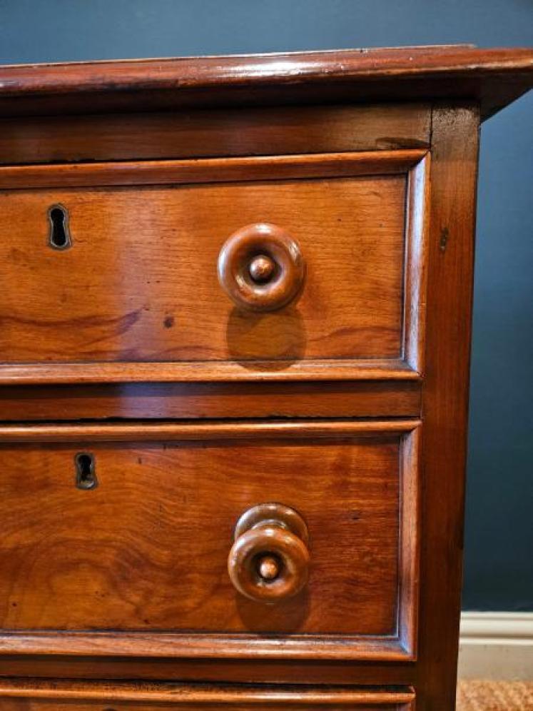 Matching Pair of Victorian Walnut Bedside Chests - Image 6