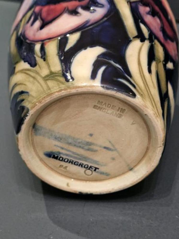 Superb Early Moorcroft Big Poppy Roll Neck Vase - Image 4