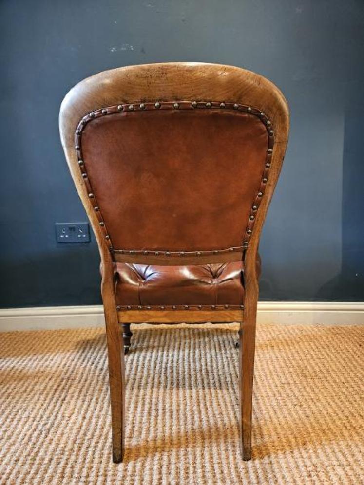 Pair of Quality Early Victorian Library Chairs - Image 5