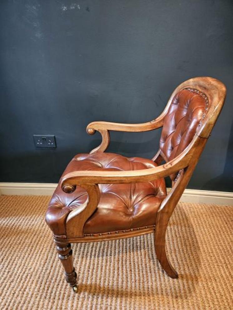 Pair of Quality Early Victorian Library Chairs - Image 7