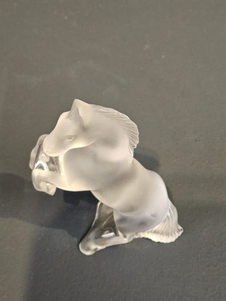 Lalique Opalescent Rearing Horse - Image 6