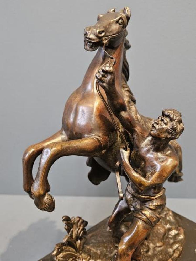Pair of Victorian Bronze Marly Horses - Image 5