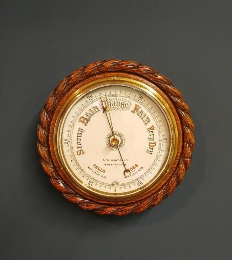 Victorian Oak Southampton Ships Barometer - Image 1