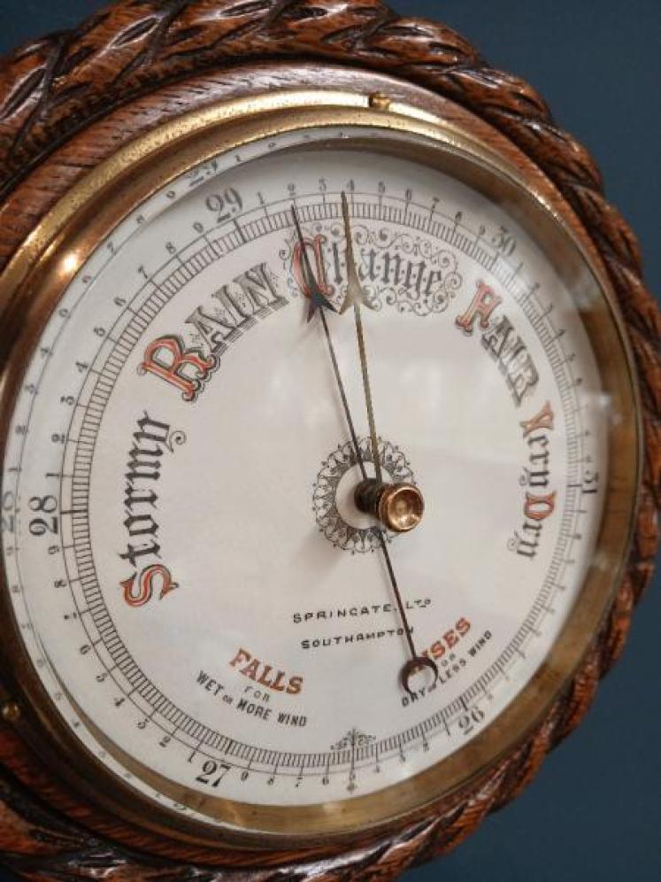Victorian Oak Southampton Ships Barometer - Image 2