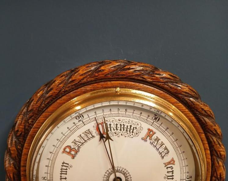 Victorian Oak Southampton Ships Barometer - Image 3