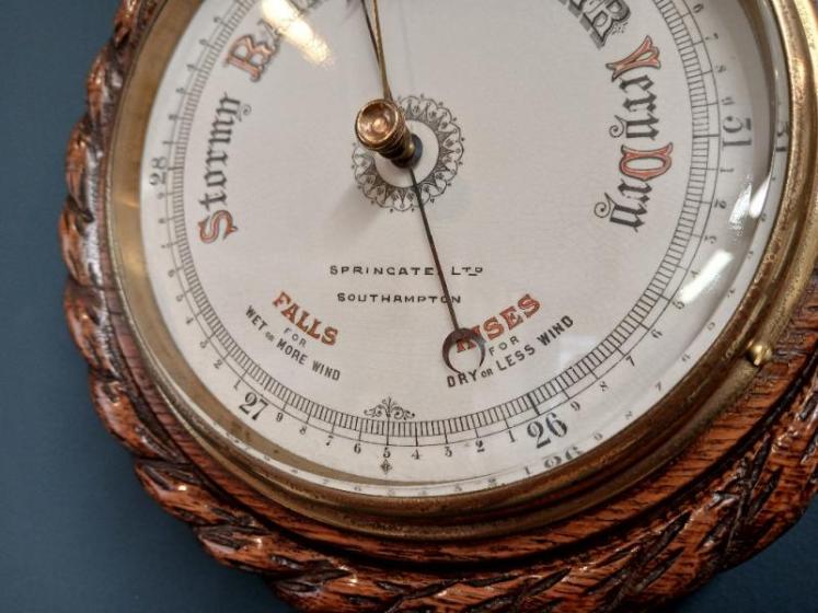 Victorian Oak Southampton Ships Barometer - Image 5