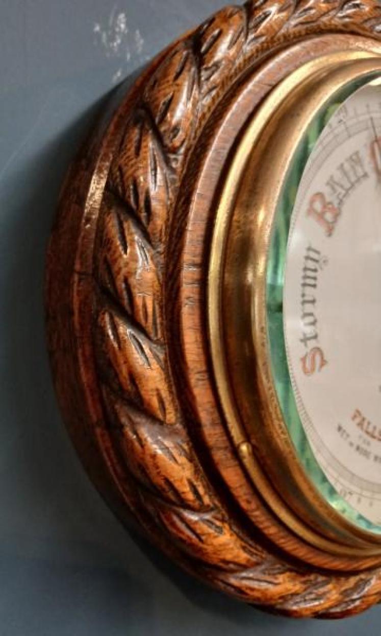 Victorian Oak Southampton Ships Barometer - Image 6