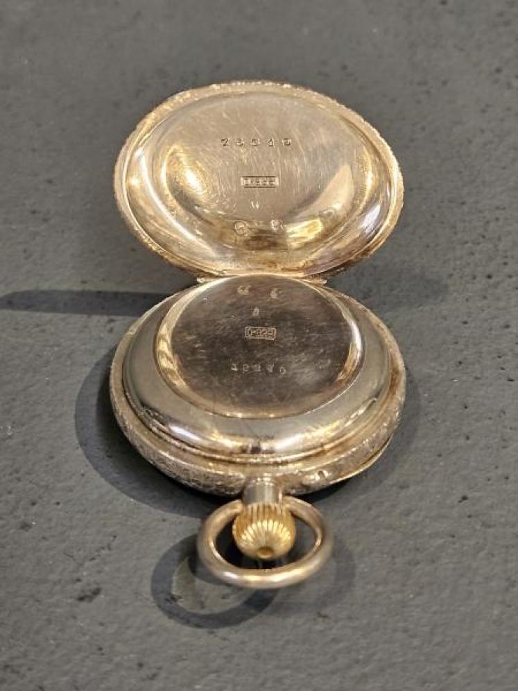 Victorian Silver Fob Watch with Enamel Dial - Image 3