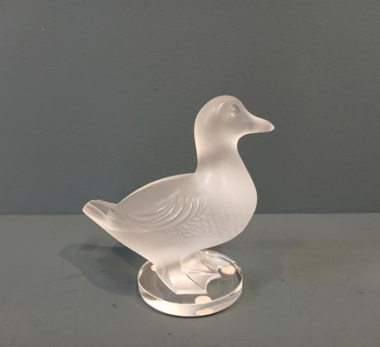 Large Lalique Opalescent Duck - Image 2