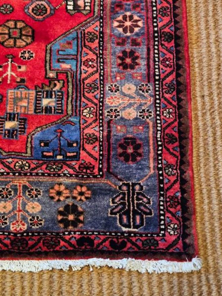 6" Long Nahavand Persian Pure Wool Rug - Image 2