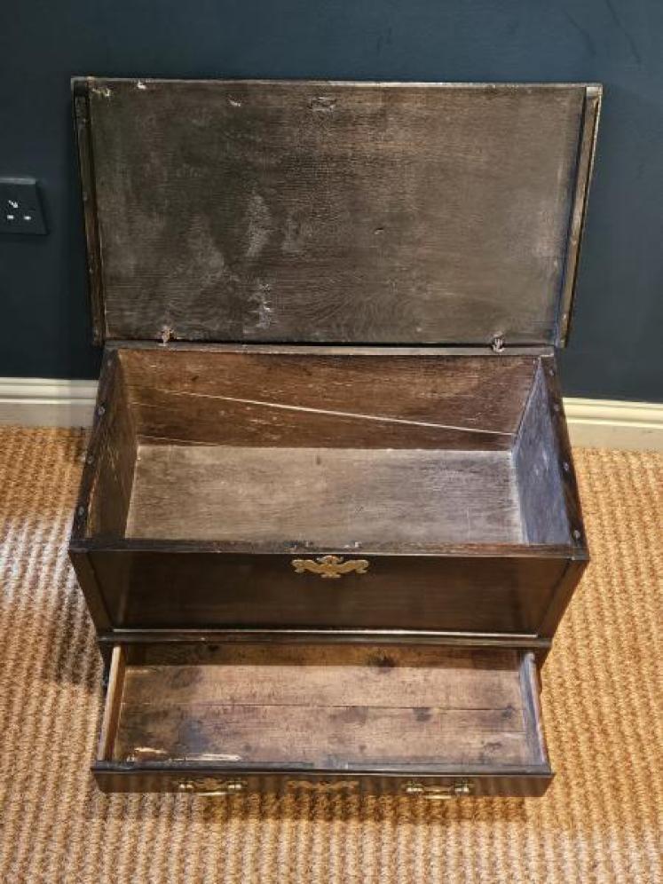George II Oak Coffer Bach - Image 5