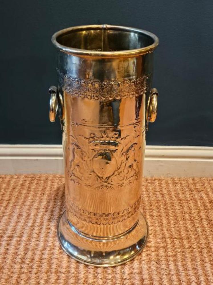 Edwardian Brass Stick Stand - Image 1