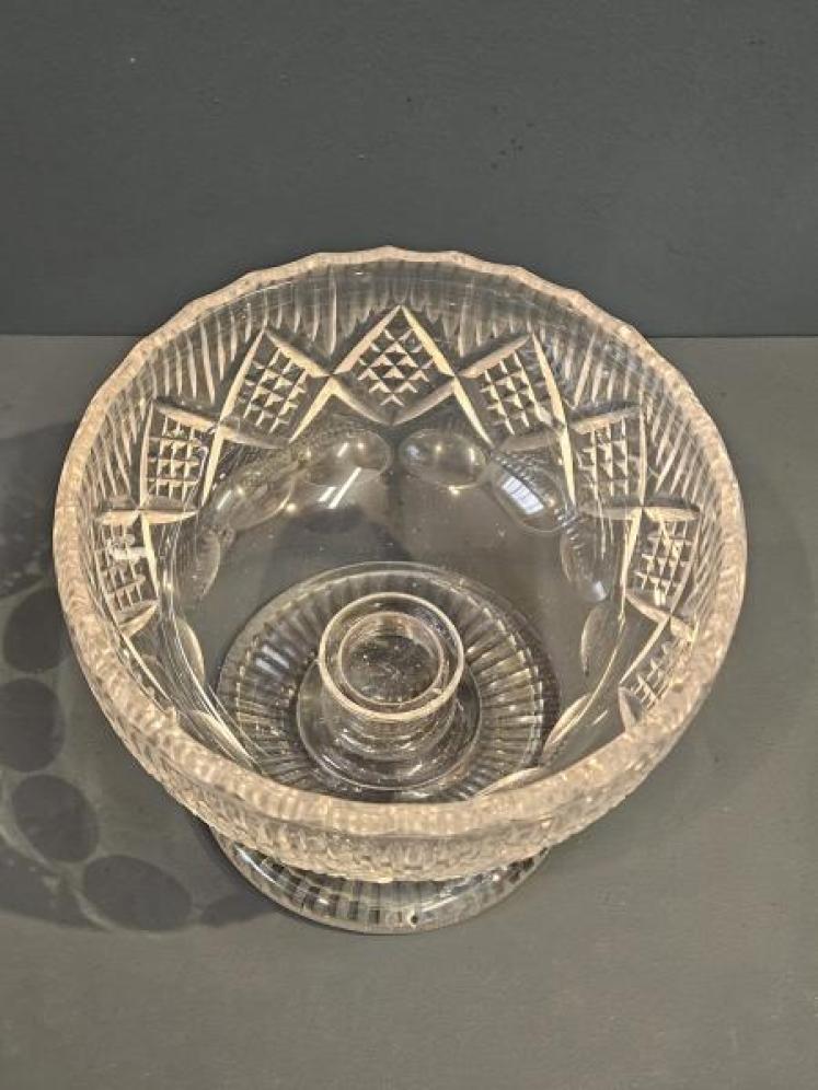 Victorian Cut Crystal Punch Bowl  - Image 2