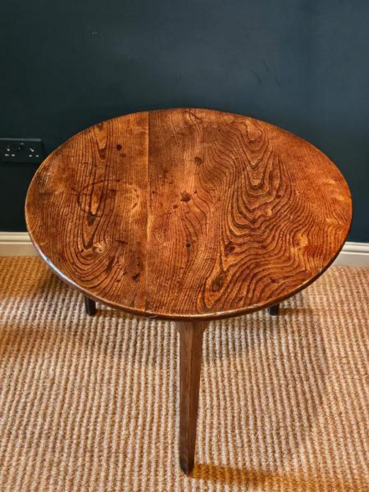 Large George III Elm Cricket Table - Image 2