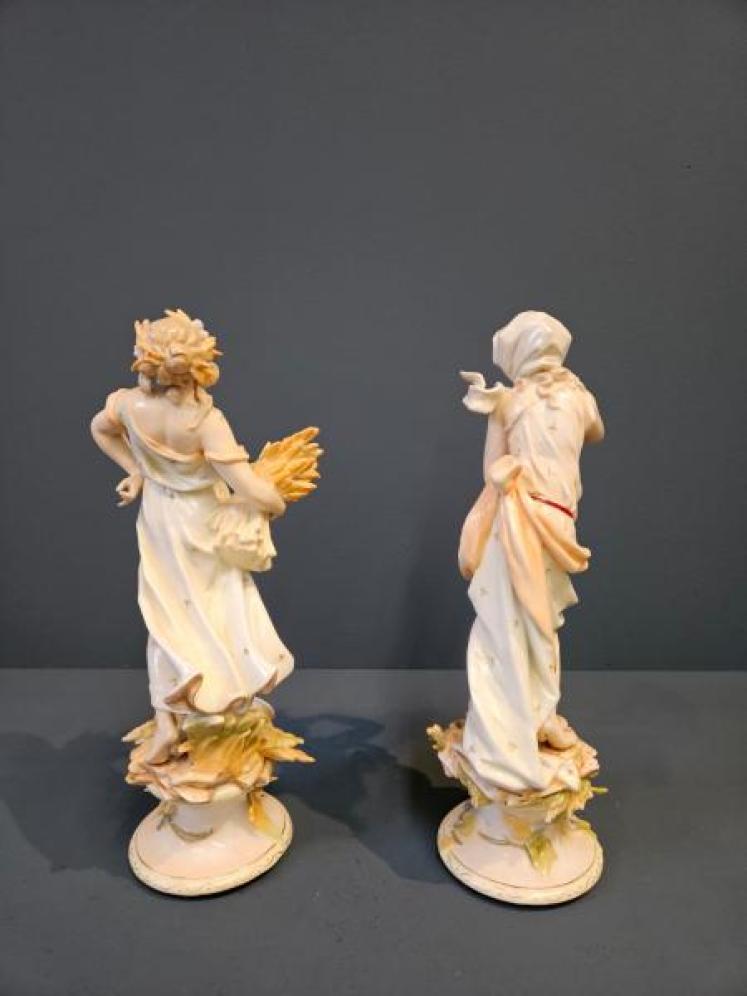 Pair of Edwardian Meissen Figures - Image 7