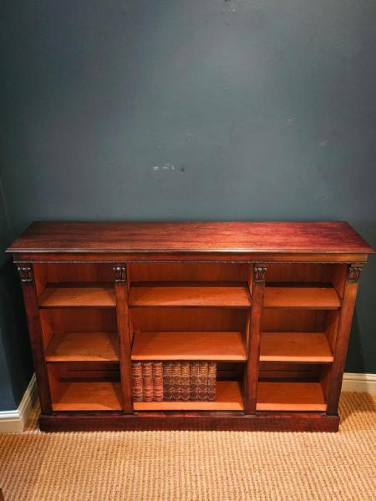 Mid Victorian Mahogany Open Bookcase - Image 2