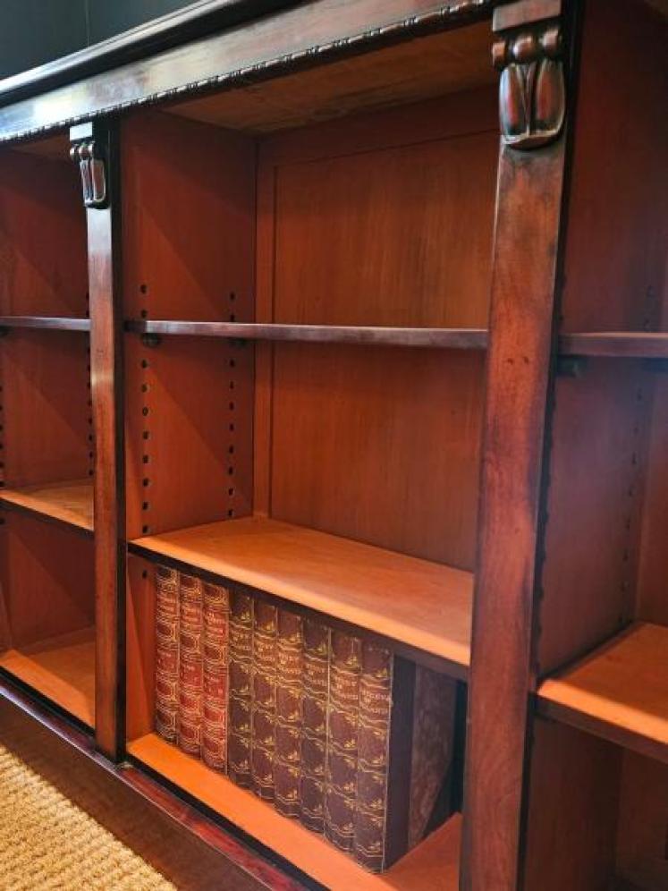 Mid Victorian Mahogany Open Bookcase - Image 3