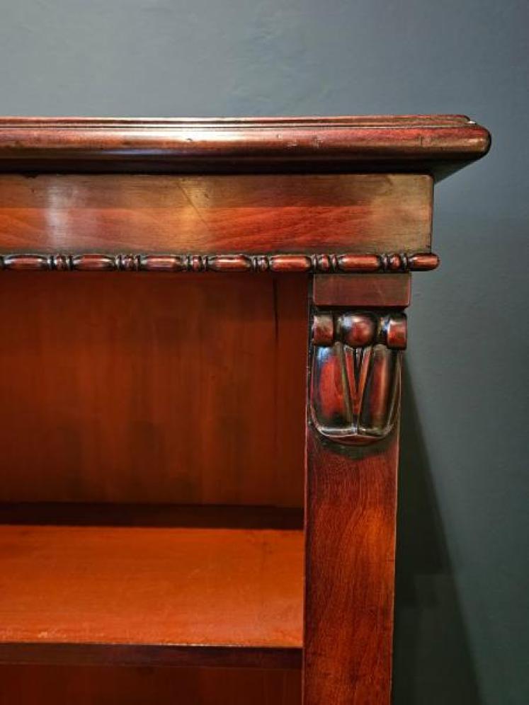 Mid Victorian Mahogany Open Bookcase - Image 4