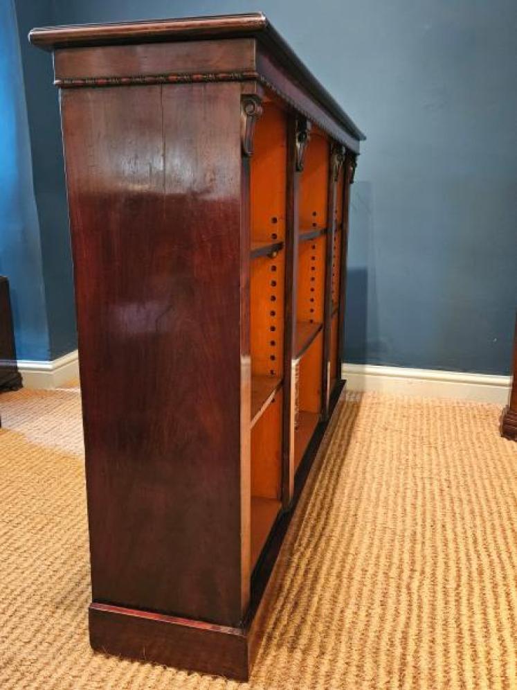 Mid Victorian Mahogany Open Bookcase - Image 5