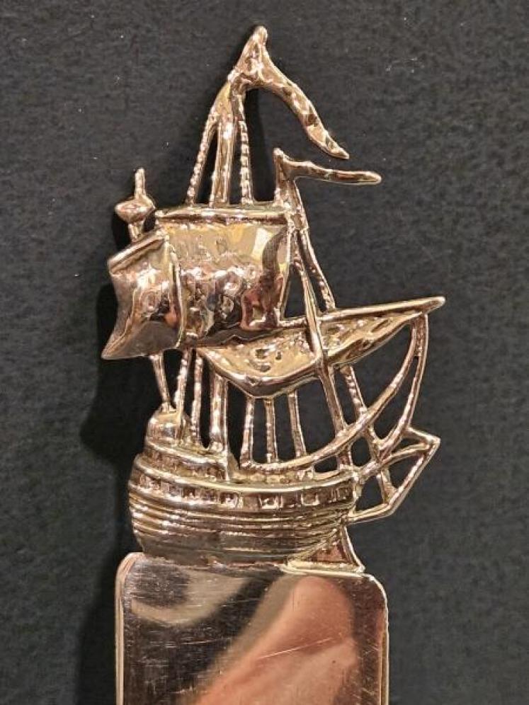 Large Silver Galleon Top Book Mark and Page Turner - Image 6