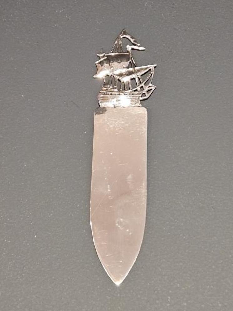 Large Silver Galleon Top Book Mark and Page Turner - Image 7