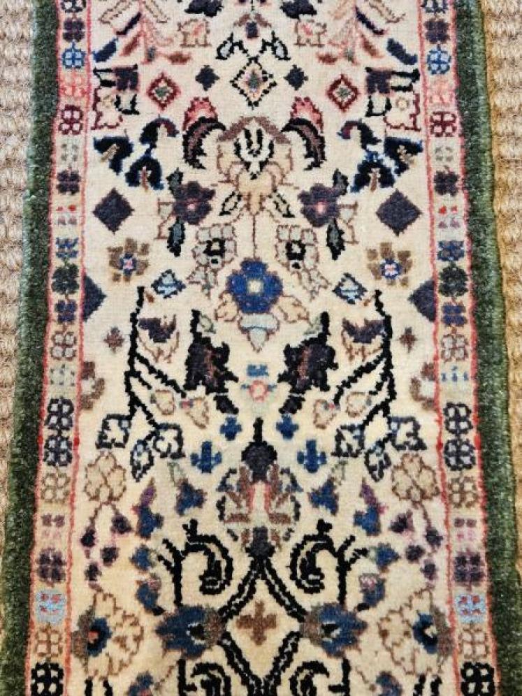 6' 7" Narrow Persian Pure Wool Runner Rug - Image 5