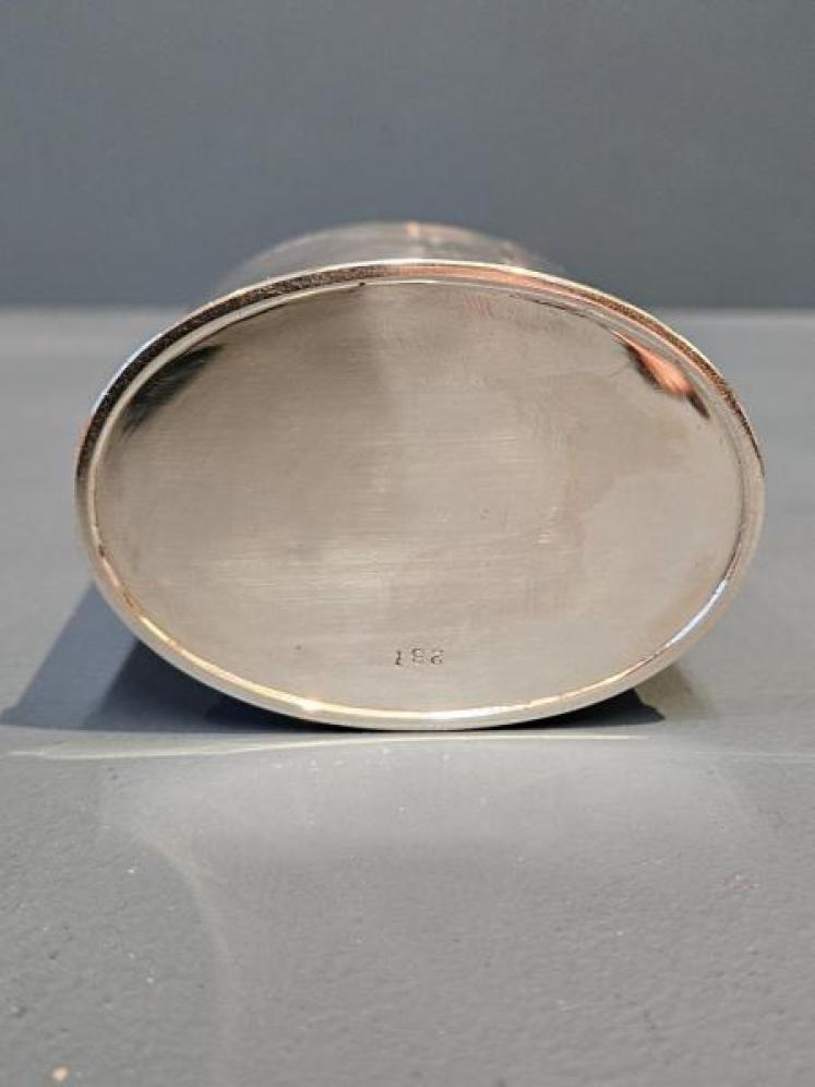 George VI Silver Oval Tea Caddy - Image 4