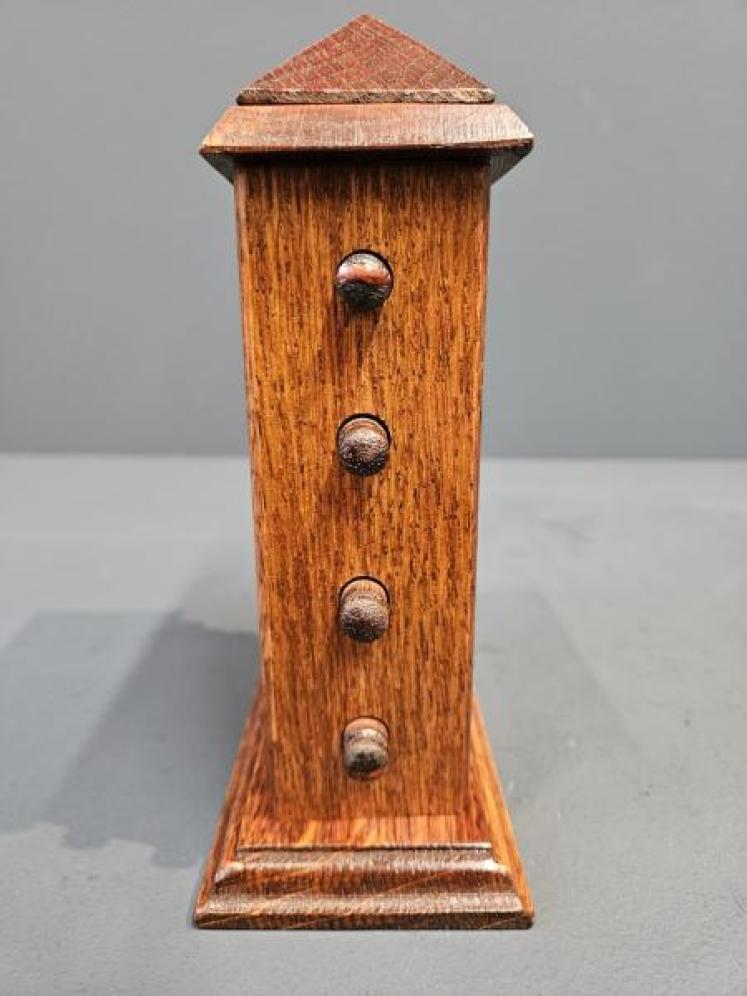 Edwardian Golden Oak Perpetual Desk Calendar - Image 5