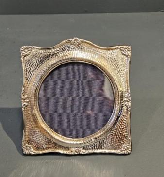 Victorian Planished Silver Photo Frame