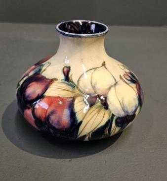 Early Moorcroft Wisteria White Top Vase