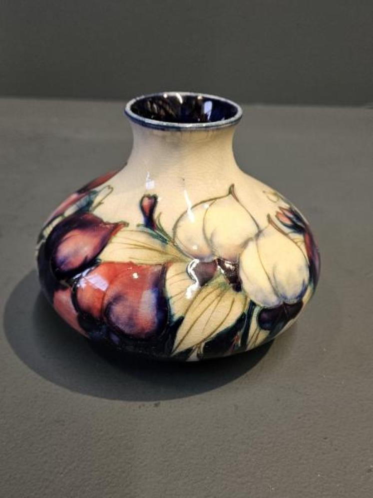 Early Moorcroft Wisteria White Top Vase - Image 1