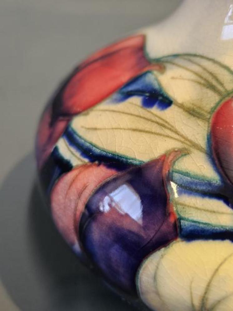 Early Moorcroft Wisteria White Top Vase - Image 2