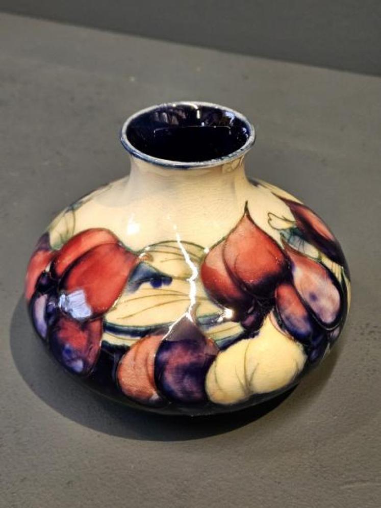 Early Moorcroft Wisteria White Top Vase - Image 5