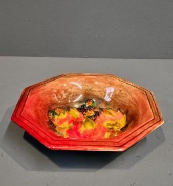 Moorcroft Leaf and Blackberries Flambe Bowl