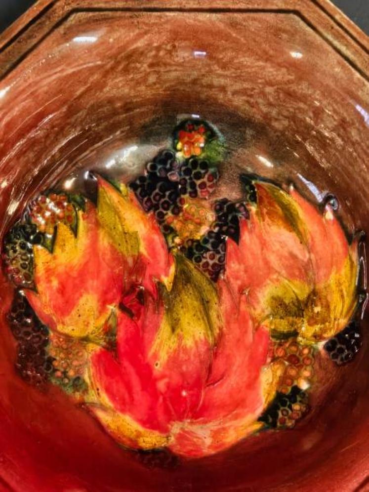 Moorcroft Leaf and Blackberries Flambe Bowl - Image 4
