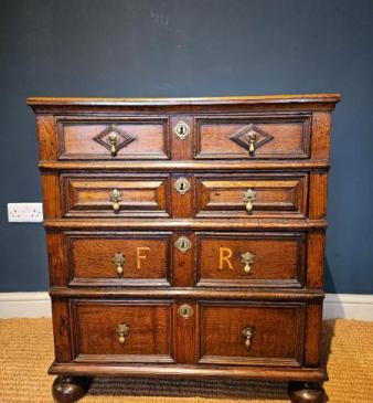 Small William & Mary Period Oak Chest