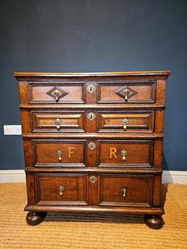 Small William & Mary Period Oak Chest RESERVED - Image 1